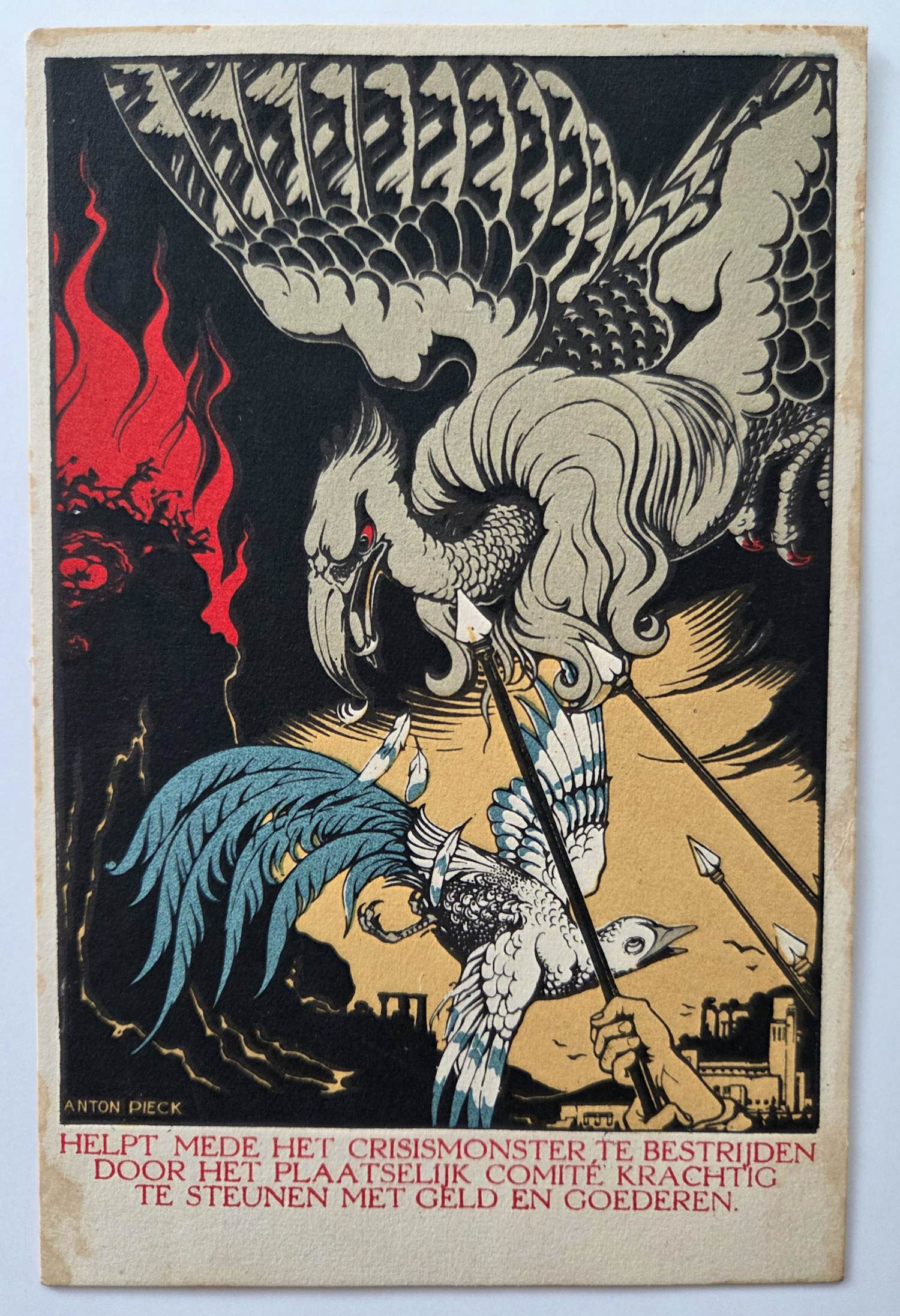 Anton Pieck - Kaart naar affiche. Crisismonster kopen? Bied vanaf 49!