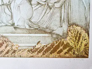 Georg Hadeler - grote kleuren-litho "reve de jeune fille" - beperkt oplage (15/100) - gesigneerd kopen? Bied vanaf 28!