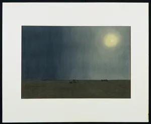 Bé Massie - Aquarel, Landschap bij maanlicht kopen? Bied vanaf 20!