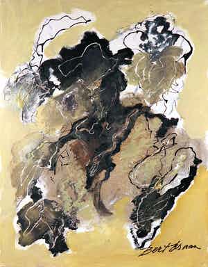 Bert Braam - Acryl op doek, Zonder titel verkocht voor € 1!