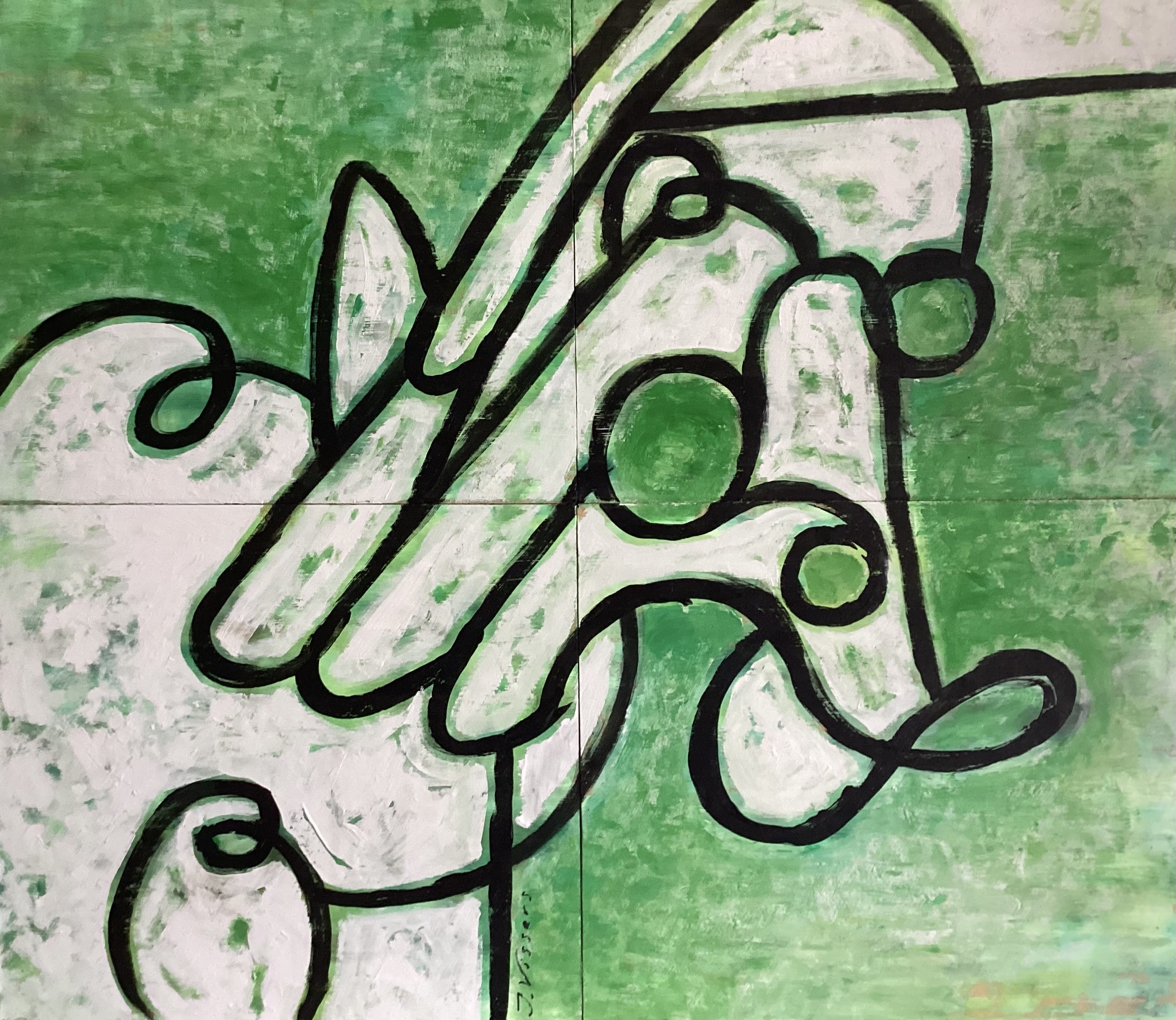 Buy Jack Vissers - Le Monde Vert -olieverf op paneel? Bid from 100!