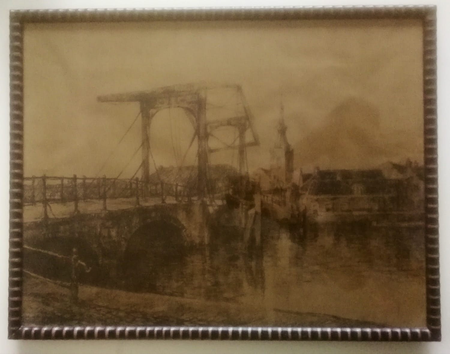 Johan Hendrik van Mastenbroek - Gezicht op brug. verkocht voor € 1!
