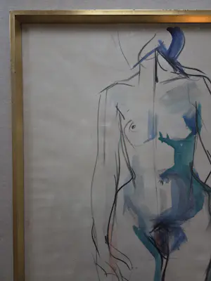 Bob ten Hoope - Naakt. Staande vrouw. kopen? Bied vanaf 250!