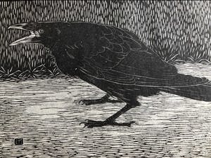 Jan Mankes - Houtsnede Zwarte Kraai - Gesigneerd - 1918 kopen? Bied vanaf 375!