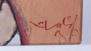 Shahid Parvez - Acryl op doek, Not now kopen? Bied vanaf 350!