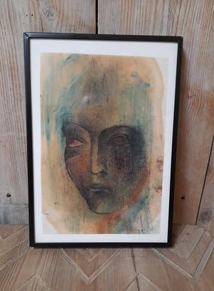 Gerard Holmens - ets in kleur kopen? Bied vanaf 1!