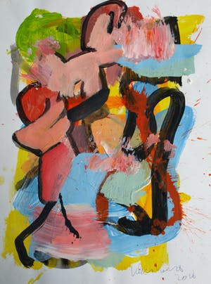 Peter Klashorst - Acrylverf op papier – Abstract 1 - 2016 kopen? Bied vanaf 35!