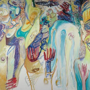 Rachid Ben Ali - Acryl op doek, Zonder titel (Groot) kopen? Bied vanaf 1!