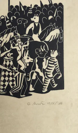 Gerd Arntz - Carnaval - Een verjongingsmolen - 1954/86 kopen? Bied vanaf 250!