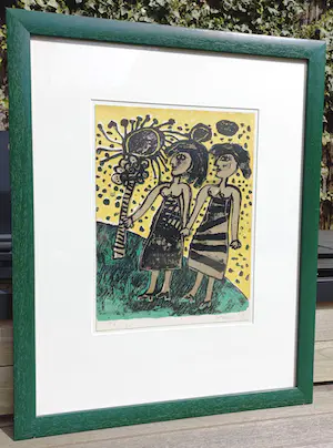 Corneille - Les deux soeurs, litho (mooi ingelijst) kopen? Bied vanaf 275!