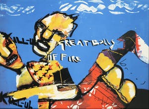 Herman Brood - Zeefdruk, Great balls of fire - Ingelijst kopen? Bied vanaf 1!