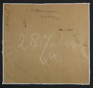 Willy Sluiter - Gemengde techniek op papier, De Glazenwassers kopen? Bied vanaf 750!