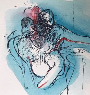 Jan Burssens - Mooie zeefdruk - 1996 - Gesigneerd - HC kopen? Bied vanaf 35!