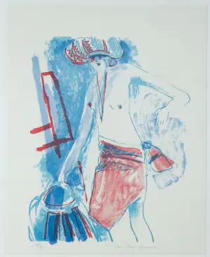 Jan Peter van Opheusden - Litho, Waterdraagster - Ingelijst kaufen? Bieten Sie von 40!