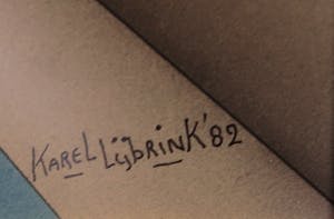 Karel Lijbrink - Gemengde techniek op papier, Hoek kopen? Bied vanaf 1!