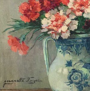 Jeanette Slager - C3430, Bloemstilleven in Delfts blauwe kan kopen? Bied vanaf 250!