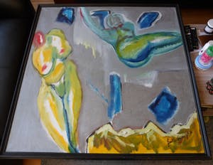 Frenk van Heeswijk - Naakt groot olieverfschilderij op doek in goede conditie '92 kopen? Bied vanaf 60!
