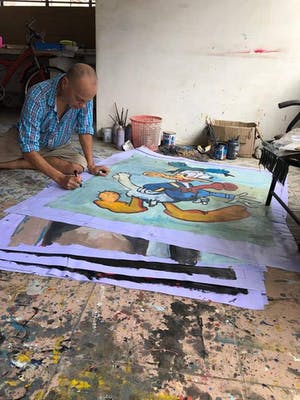 Peter Klashorst - Groot werk op doek - 2018 - Handgesigneerd !!! kopen? Bied vanaf 225!