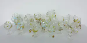 Yvon Trossèl - Prachtige 16-delige set van unieke drinkglazen en een kan kopen? Bied vanaf 225!