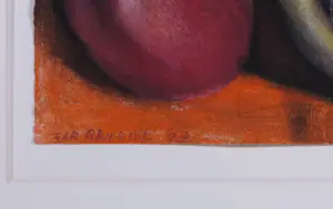 Saskia Griepink - Oliepastelkrijt op papier, Stilleven - Ingelijst kopen? Bied vanaf 70!