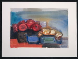 Theodoor Heynes - Aquarel, Drie bloemen kopen? Bied vanaf 50!