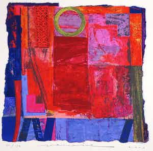 Jos Verwiel - Zeefdruk, Zonder titel verkocht voor € 70!