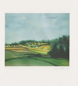 Manfred Grommelt - e.a: zes handgesigneerde zeefdrukken: Landschappen kopen? Bied vanaf 29!