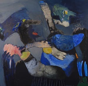 Michel van Overbeeke - Gemengde techniek op doek, Zonder titel - Ingelijst kopen? Bied vanaf 600!