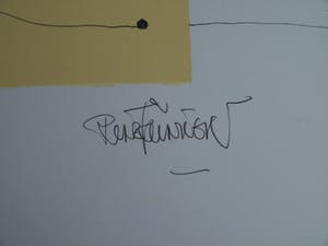 René Klinkers - Gemengde techniek , “4Kant met lijnen I” – gesigneerd kopen? Bied vanaf 25!