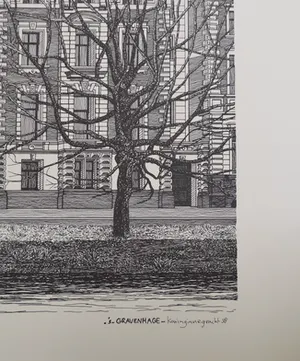 Sees Vlag - Den Haag, Koninginnegracht 58 - zeefdruk gesigneerd kopen? Bied vanaf 65!