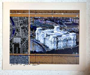 Christo - Reichstag-offset op heel dik karton in beperkte oplage zelden! verkocht voor € 120!
