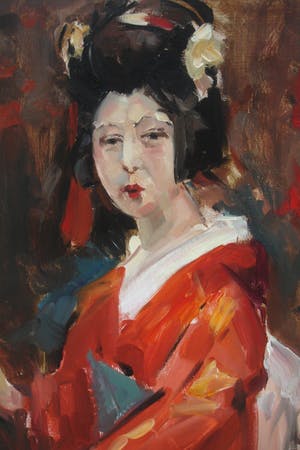 Niet of onleesbaar gesigneerd - Frits Langeveld--geisha. kopen? Bied vanaf 10!