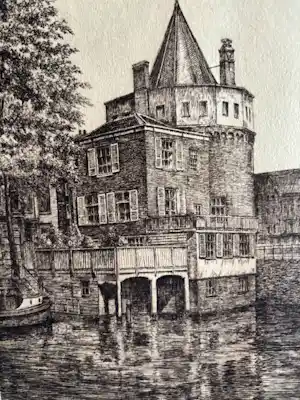 AcheterFrans IJserinkhuijsen - Schreierstoren te Amsterdam, 1950? Enchérissez de 30!