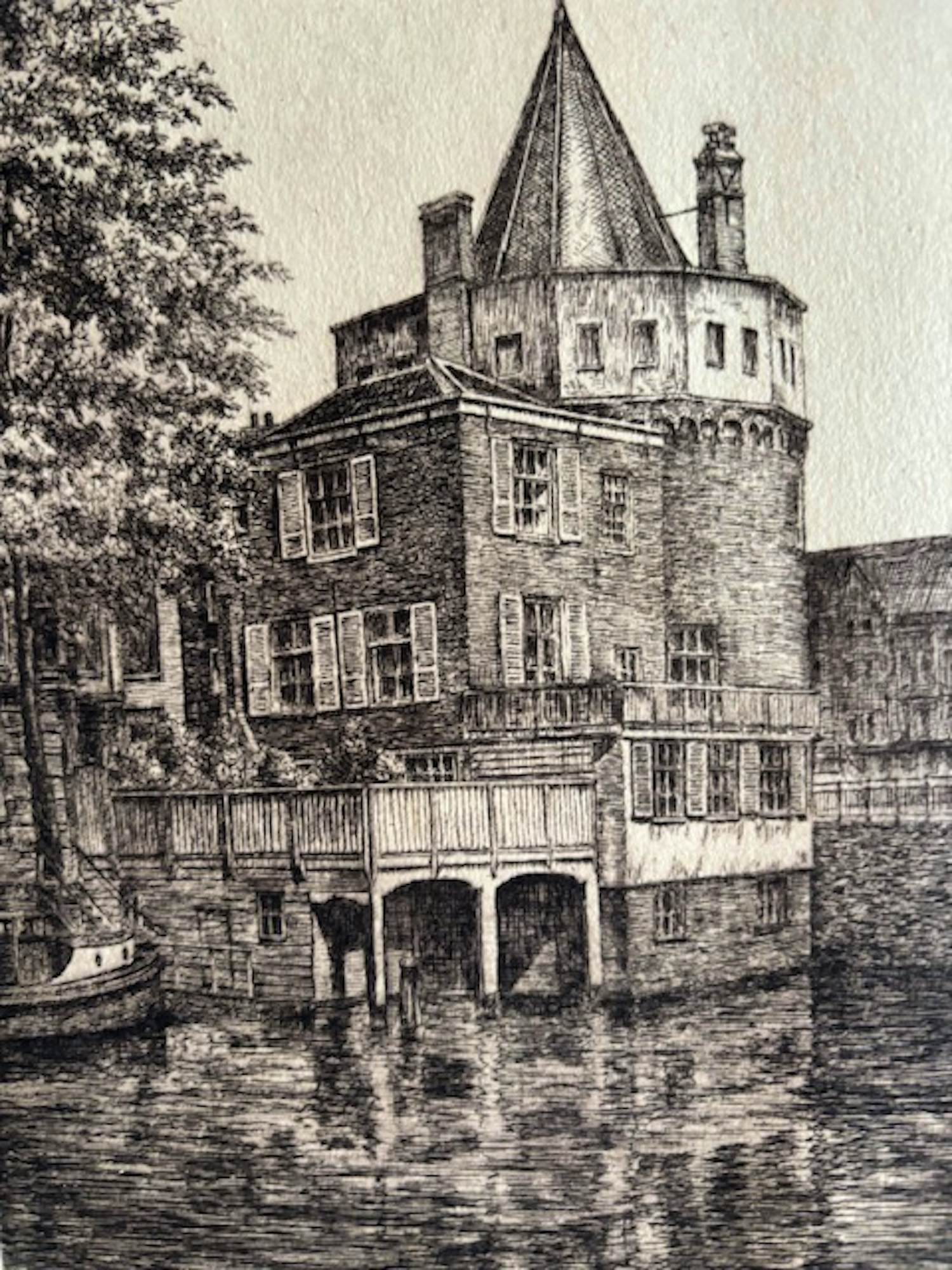 Frans IJserinkhuijsen - Schreierstoren te Amsterdam, 1950 kopen? Bied vanaf 35!