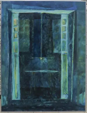 Violet Roest - Olieverf op doek, Bij avond - Ingelijst (Groot) kopen? Bied vanaf 1!