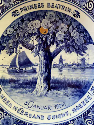 Porceleyne Fles - Beperkte oplage Herdenkingsbord geboorte Prinses Béatrix kopen? Bied vanaf 150!