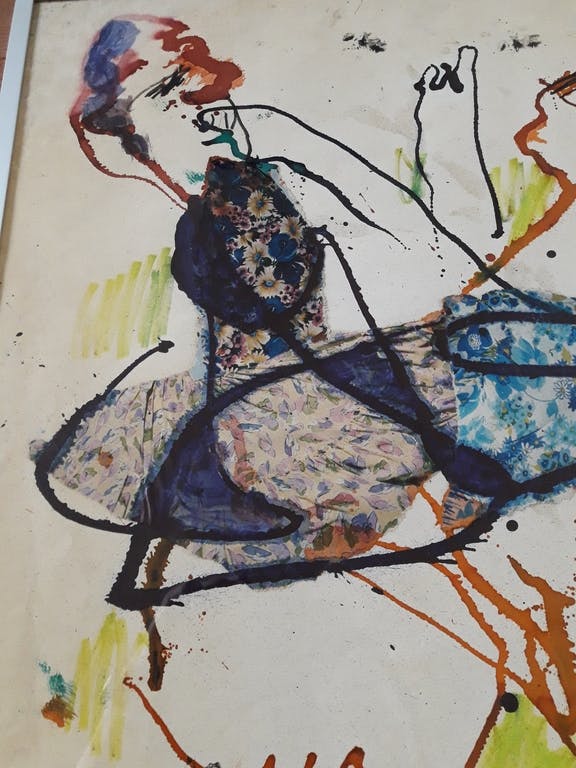 Herman Brood - Herman Brood: Zeer fraai origineel schilderij, 1986, FEEST kopen? Bied vanaf 895!