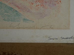 Willy Suter - Litho, “Sneeuwlandschap” – Kunst-Schoolplaat uit 1960 – V.AE.V.O. kopen? Bied vanaf 50!