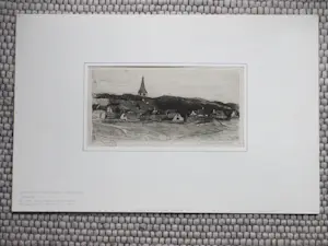 Johannes Graadt van Roggen - Gezicht op Domburg - Ets kopen? Bied vanaf 110!