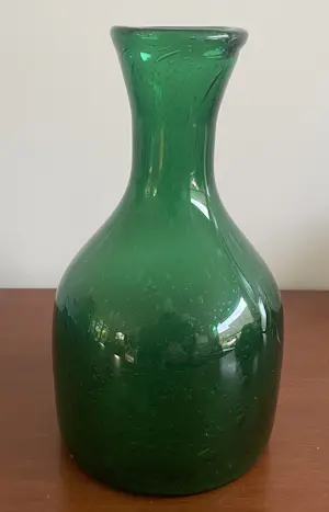 Max Verboeket - Flesgroene vaas uit de Antiqua serie - Royal Leerdam Kristalunie kopen? Bied vanaf 20!