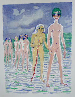 AcheterKees van Dongen - Gravure 1001 Nacht:'Les filles qui marchent sur la mer'? Enchérissez de 10!