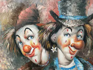 Niet of onleesbaar gesigneerd - Drie clowns kopen? Bied vanaf 10!