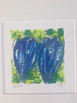 Buy Ad van Hassel - 2 blauwe tulpen? Bid from 60!