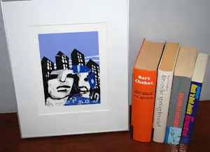 Herman Brood - Going to the city (KPN): ingelijste zeefdruk & extra 4 boeken kopen? Bied vanaf 100!