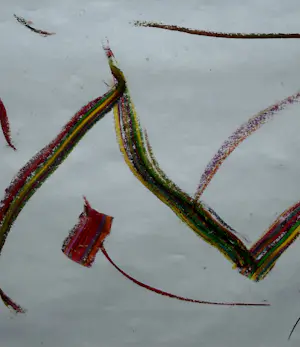 JAS - Krijttekening 'Clowny' | 'Zonder titel' | begin jaren '90 kopen? Bied vanaf 150!