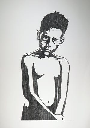 Mariska van Duffelen - Houtsnede, Zonder titel kopen? Bied vanaf 1!