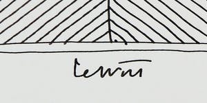 Sol LeWitt - Handgesigneerde geometrische pentekening - Ingelijst kopen? Bied vanaf 1!