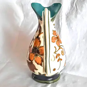 Plateelbakkerij Zuid-Holland - Keramikkrug Keramikvase Art Deco Modell 4812 Dekor "Godelin" 50er Jahre kaufen? Bieten Sie von 60!