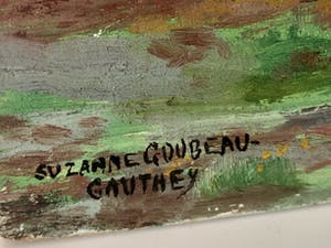 Niet of onleesbaar gesigneerd - Suzanne Goubeau Gauthey - l’Eglise de Torcy kopen? Bied vanaf 1!