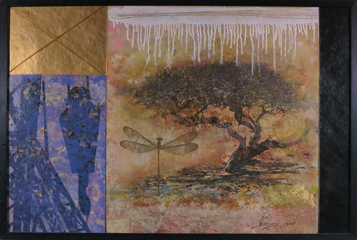 Mark Verdoes - Gemengde technieken op board, Zonder titel - Ingelijst kopen? Bied vanaf 80!